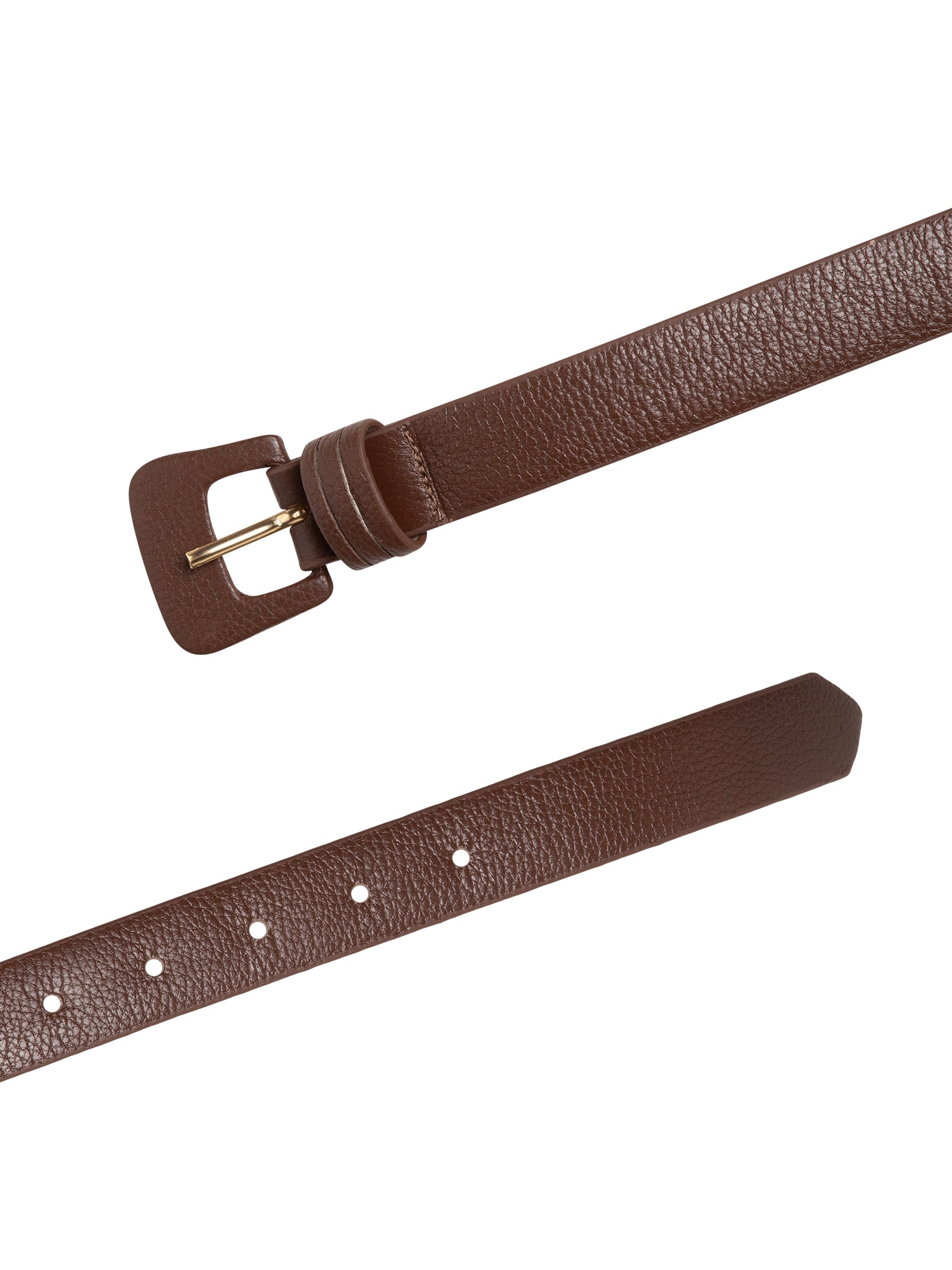 Cinto Feminino Couro Fivela Encapada Marrom Basiq