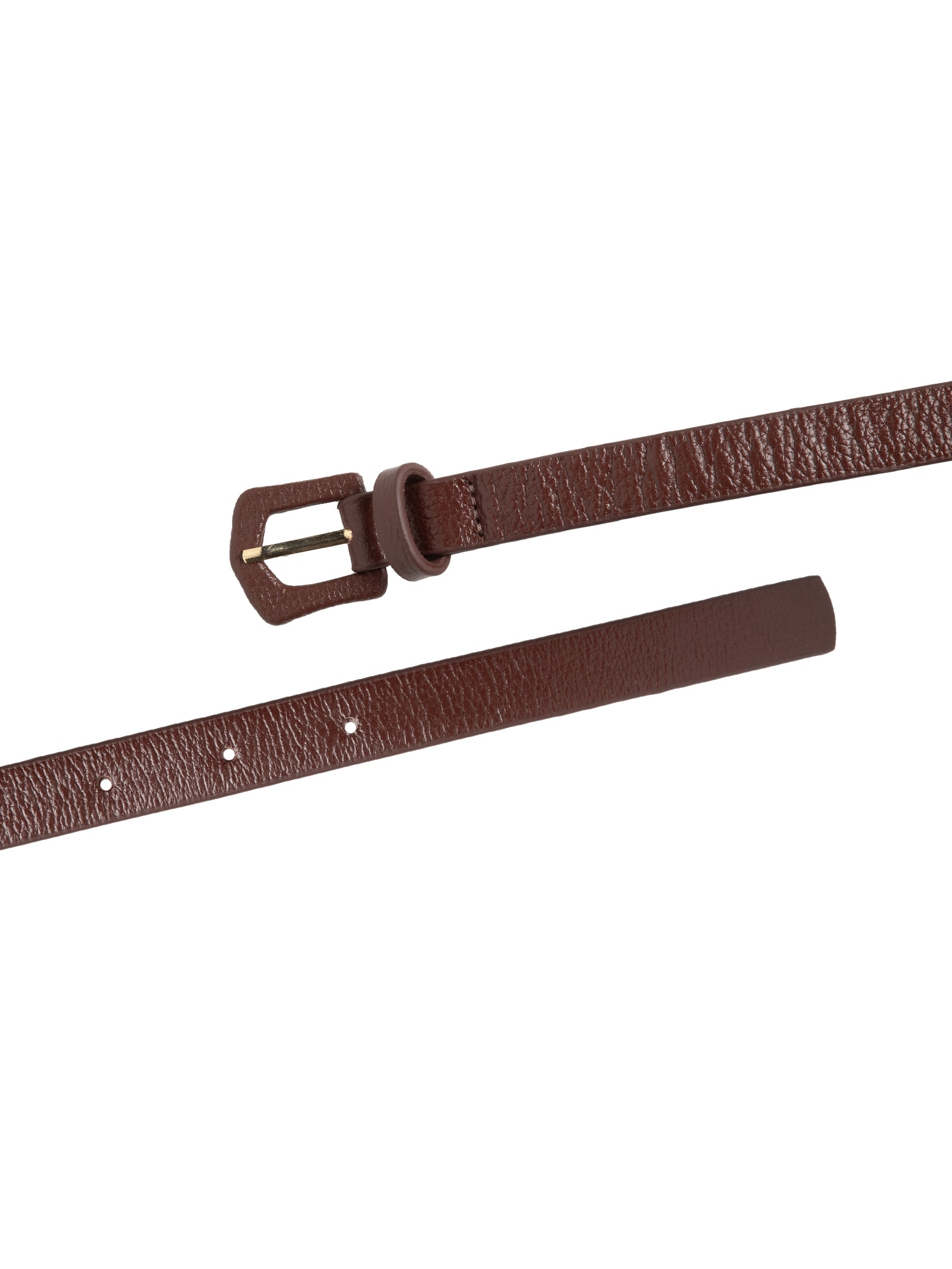Cinto Feminino Couro Fivela Encapada Marrom Basiq