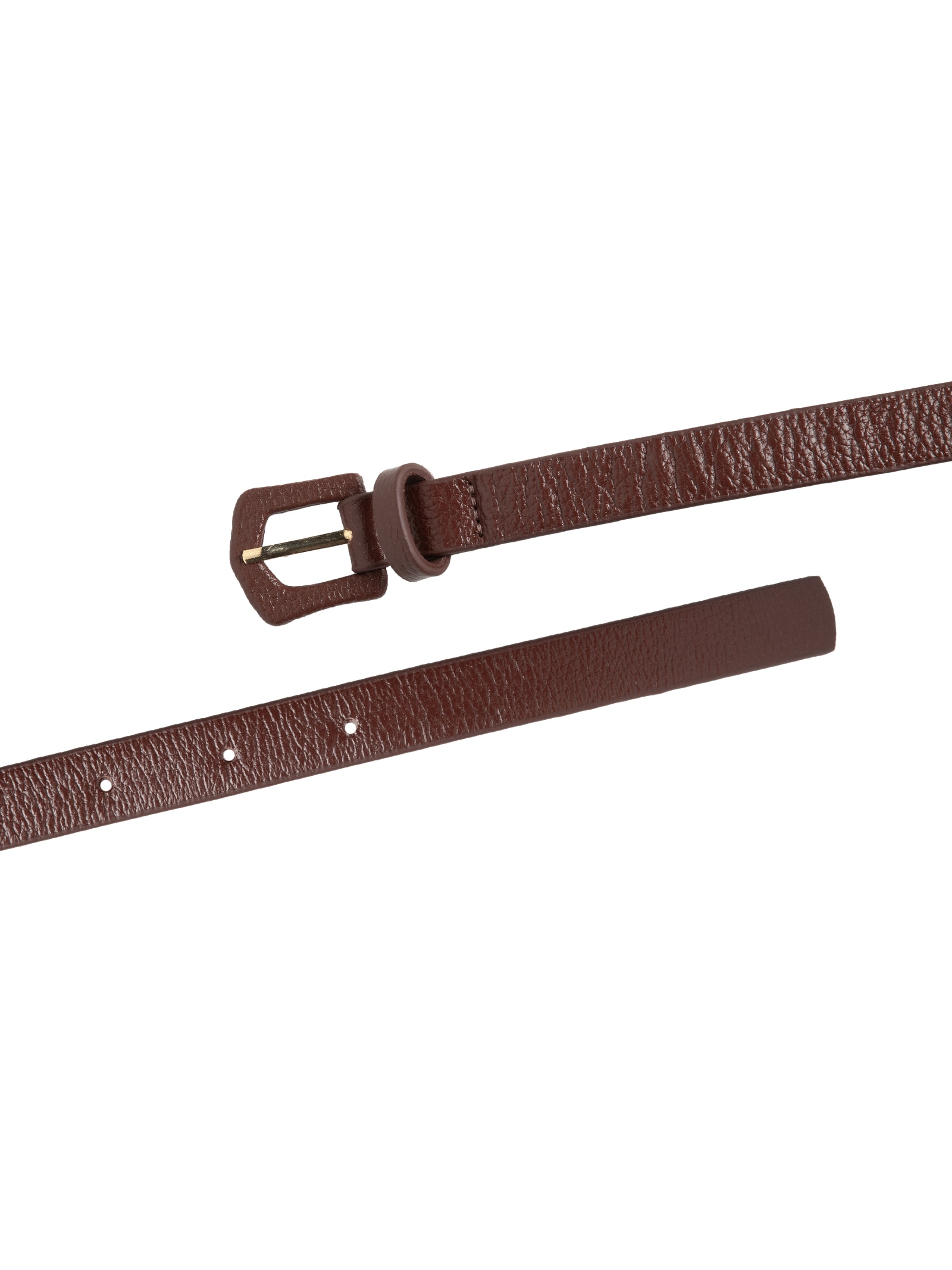 Cinto Feminino Couro Fivela Encapada Marrom Basiq