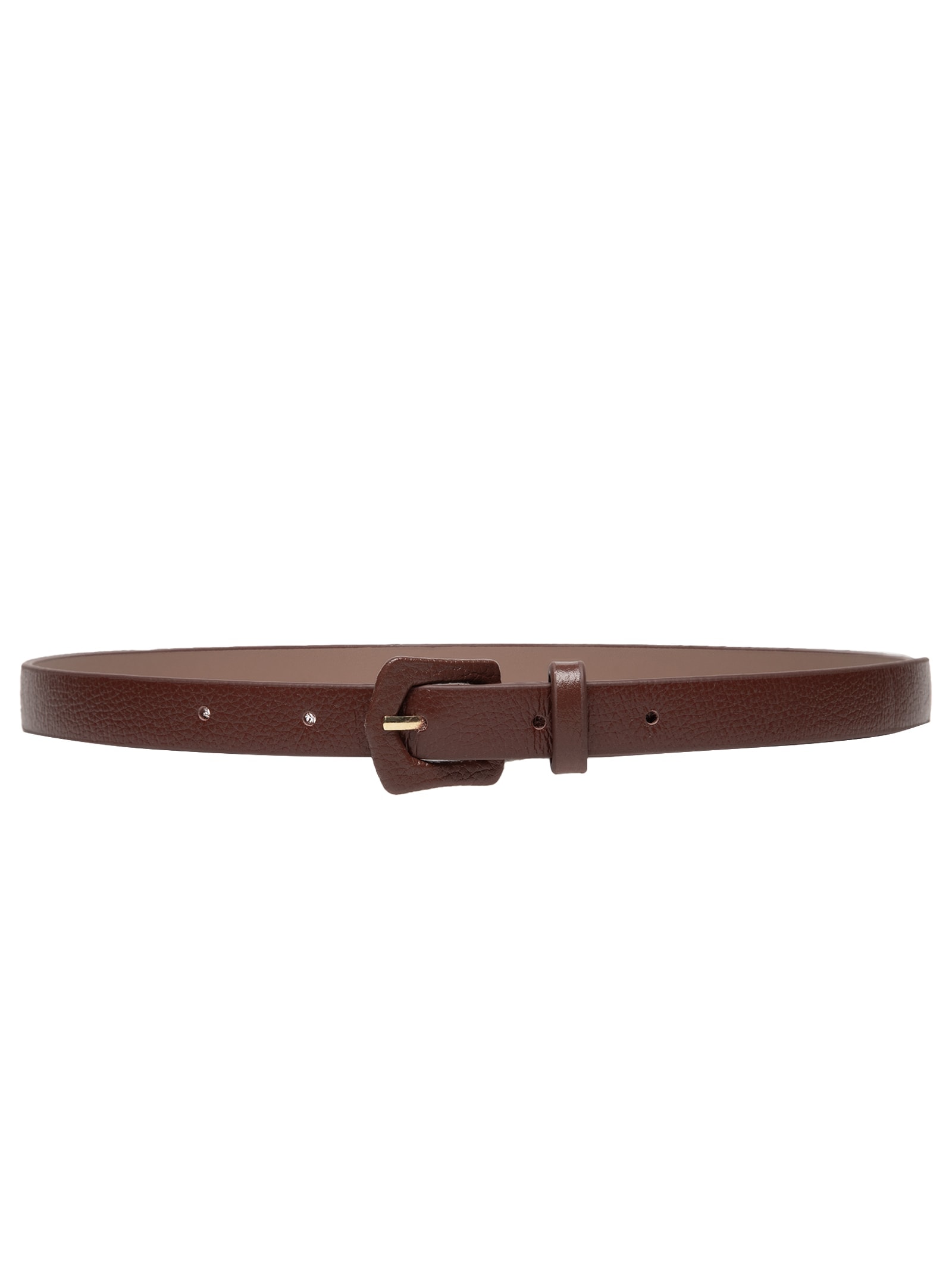Cinto Feminino Couro Fivela Encapada Marrom Basiq
