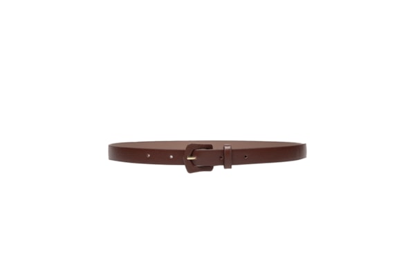 Cinto Feminino Couro Fivela Encapada - Marrom