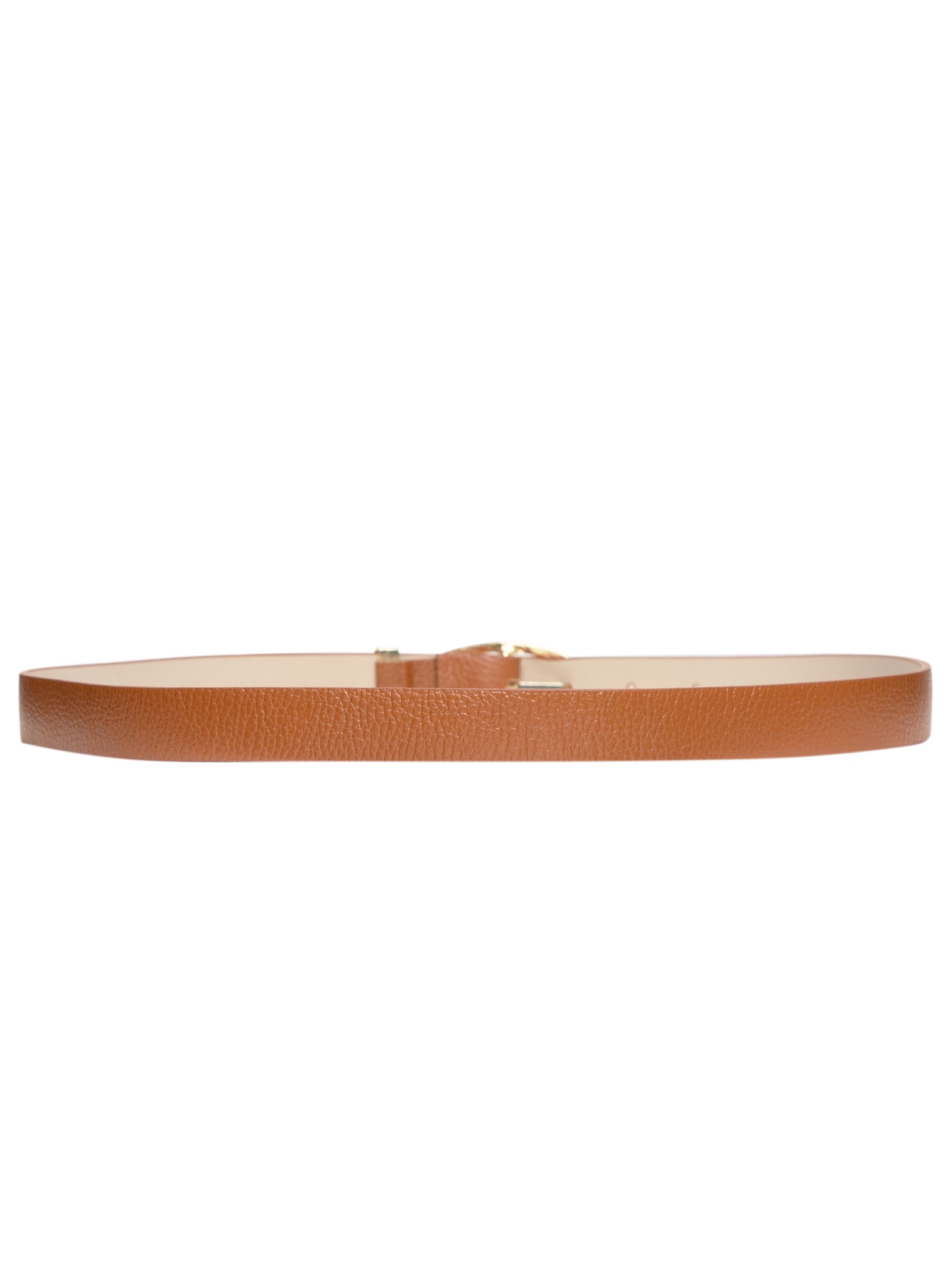 Cinto Feminino Couro Fivela Oval Marrom Basiq