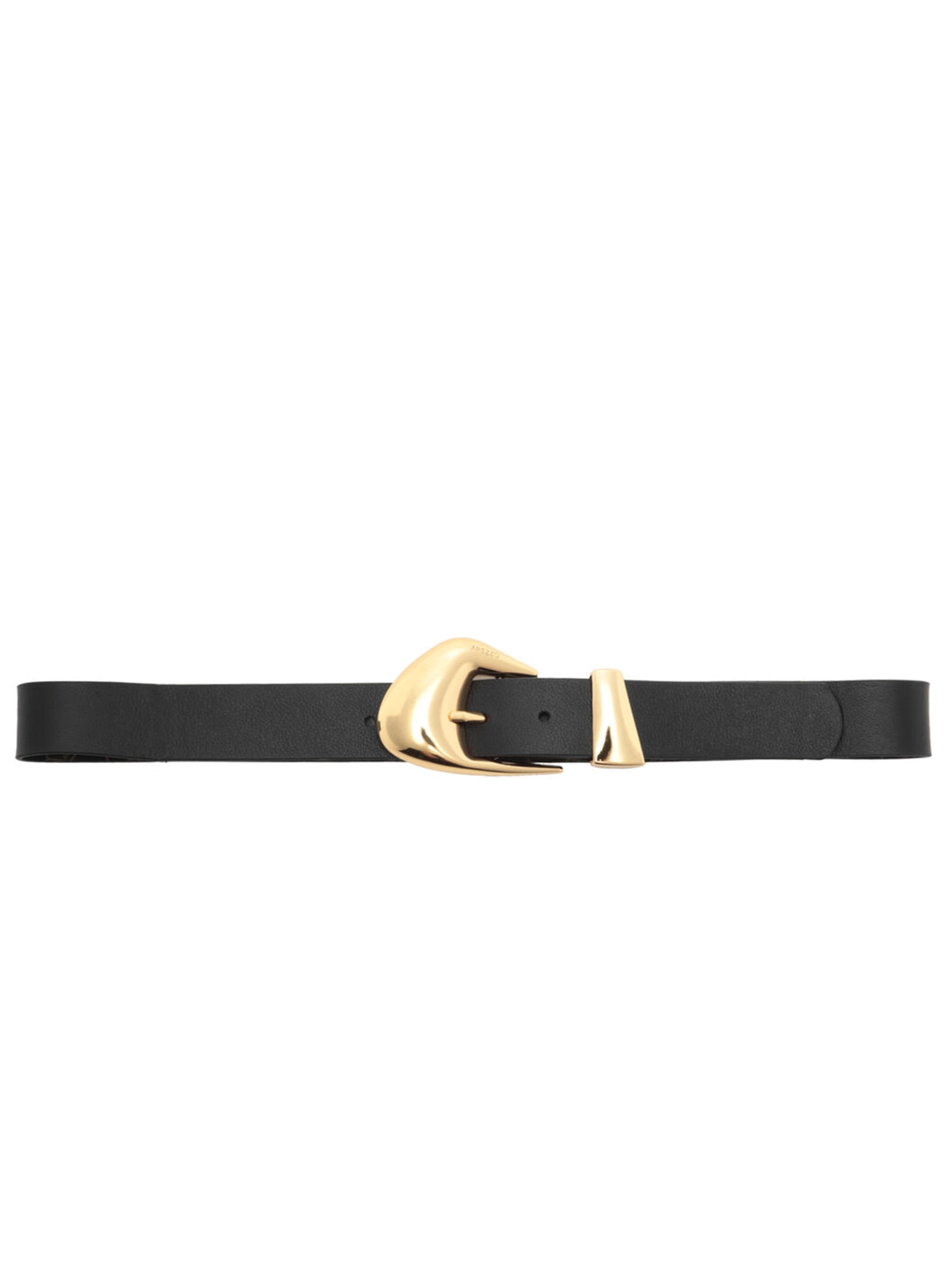 Cinto Feminino Couro Largo Fivela Orgânica Dourada Preto Arezzo