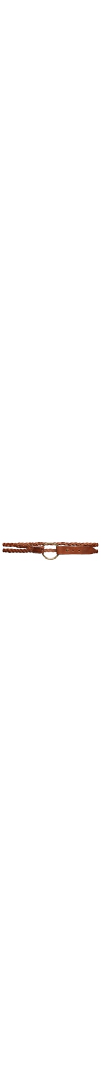 Cinto Feminino Couro Tresse Argola Texturizada - Marrom