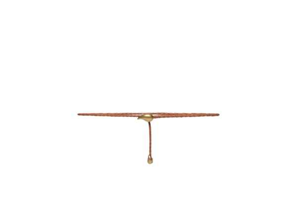 Cinto Feminino Couro Tressê Metal Paisley - Marrom