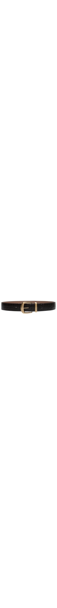 Cinto Feminino Croco Em Couro - Marrom