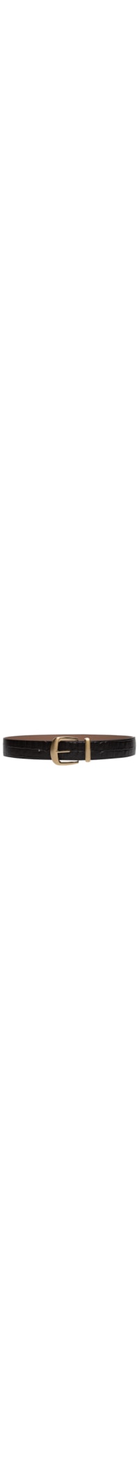 Cinto Feminino Croco Em Couro - Marrom