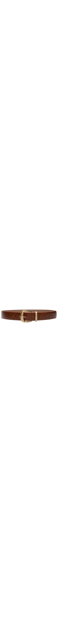 Cinto Feminino Croco Em Couro - Marrom