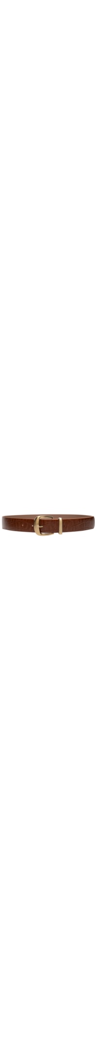 Cinto Feminino Croco Em Couro - Marrom