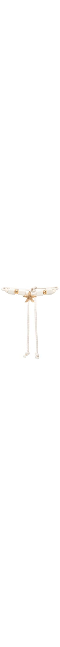 Cinto Feminino De Corda Com Pingente De Estrela E Pedras - Off White