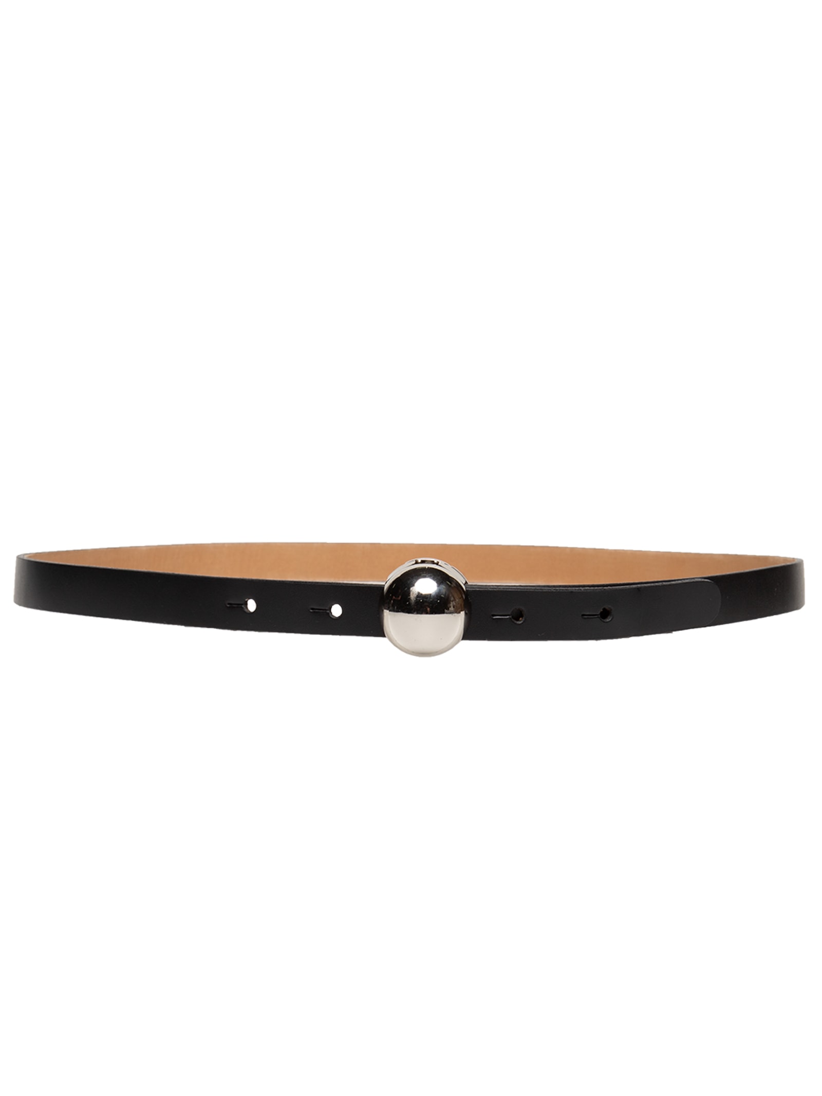 Cinto Feminino De Couro Ball Preto Animale