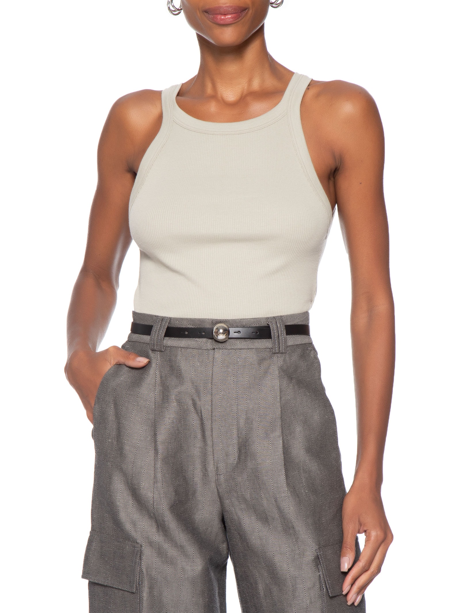 Cinto Feminino De Couro Ball Preto Animale