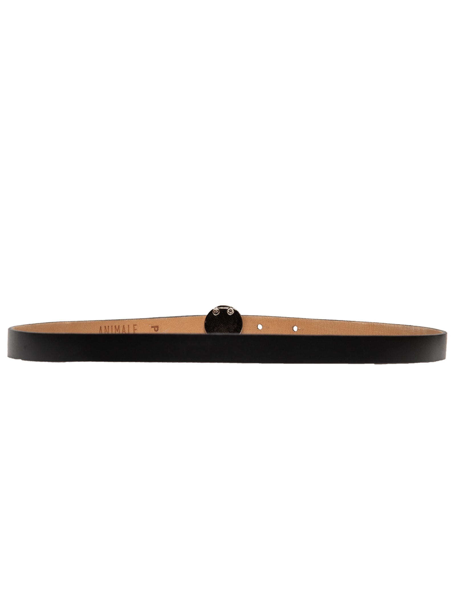 Cinto Feminino De Couro Ball Preto Animale
