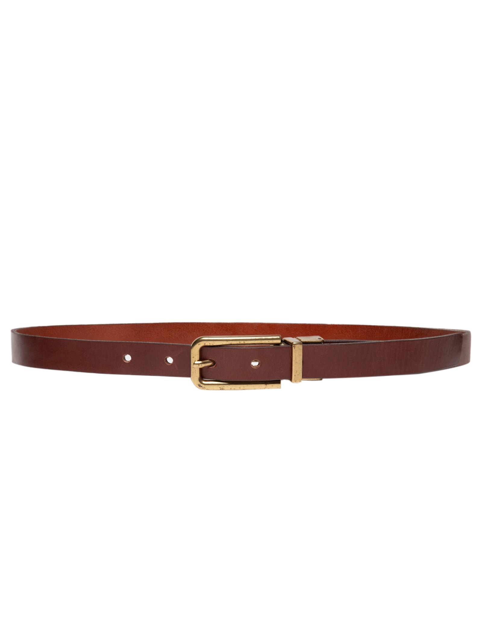 Cinto Feminino De Couro Dupla Face Marrom Animale