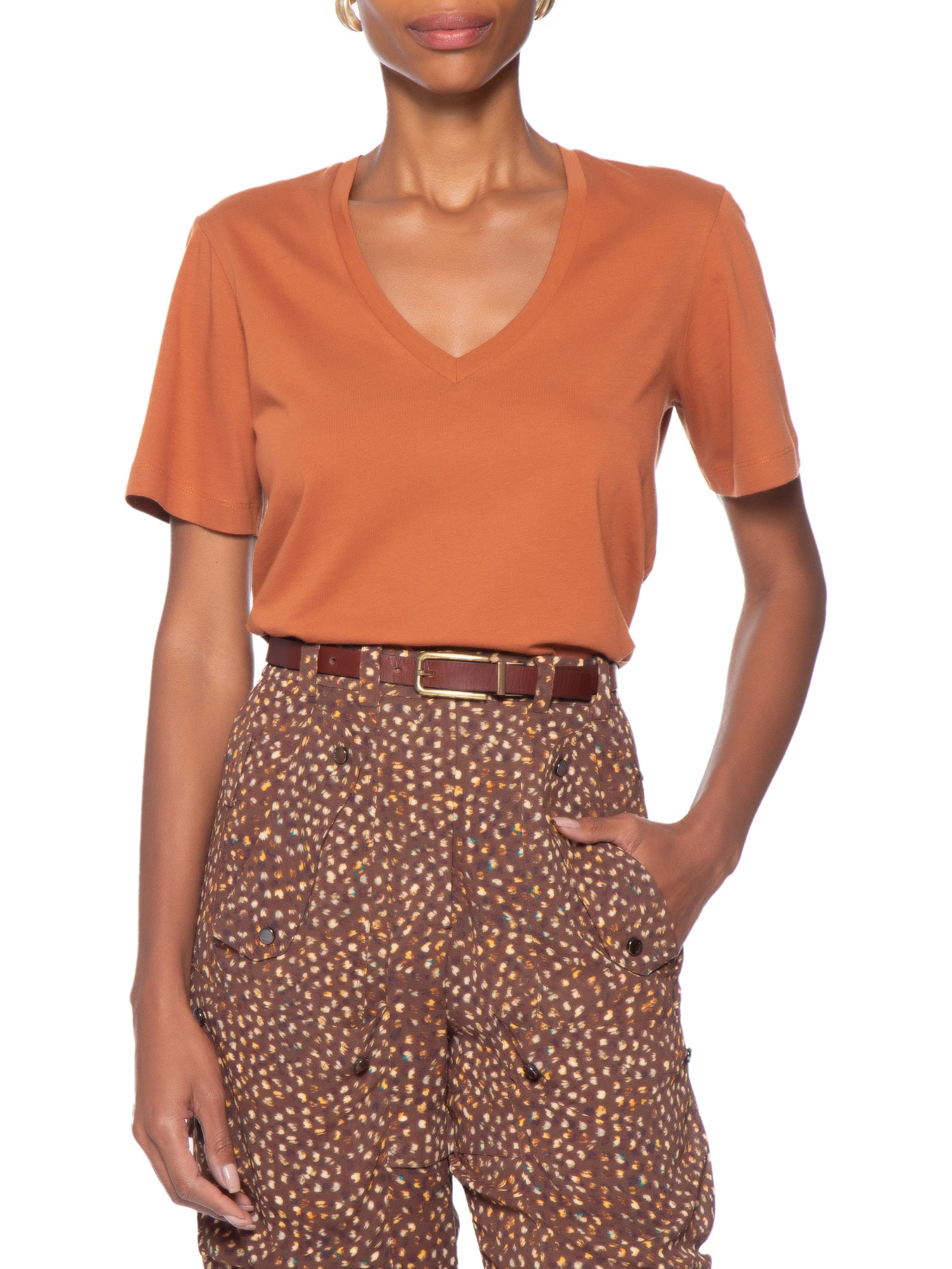 Cinto Feminino De Couro Dupla Face Marrom Animale