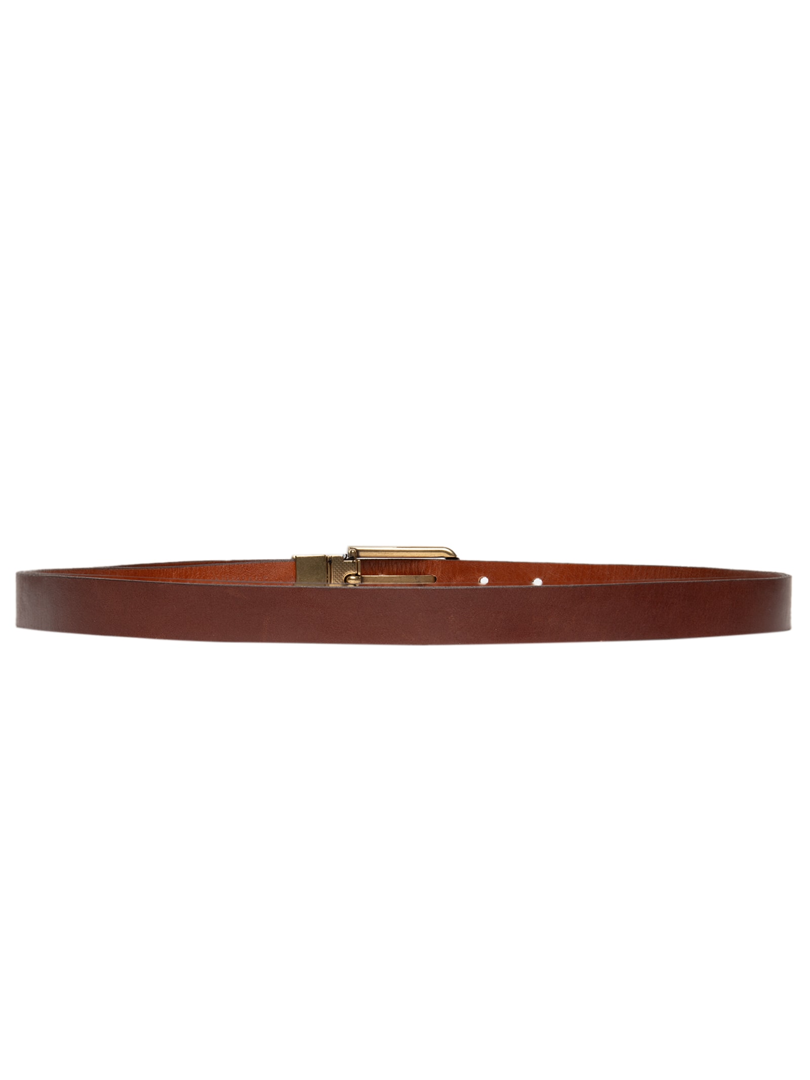 Cinto Feminino De Couro Dupla Face Marrom Animale