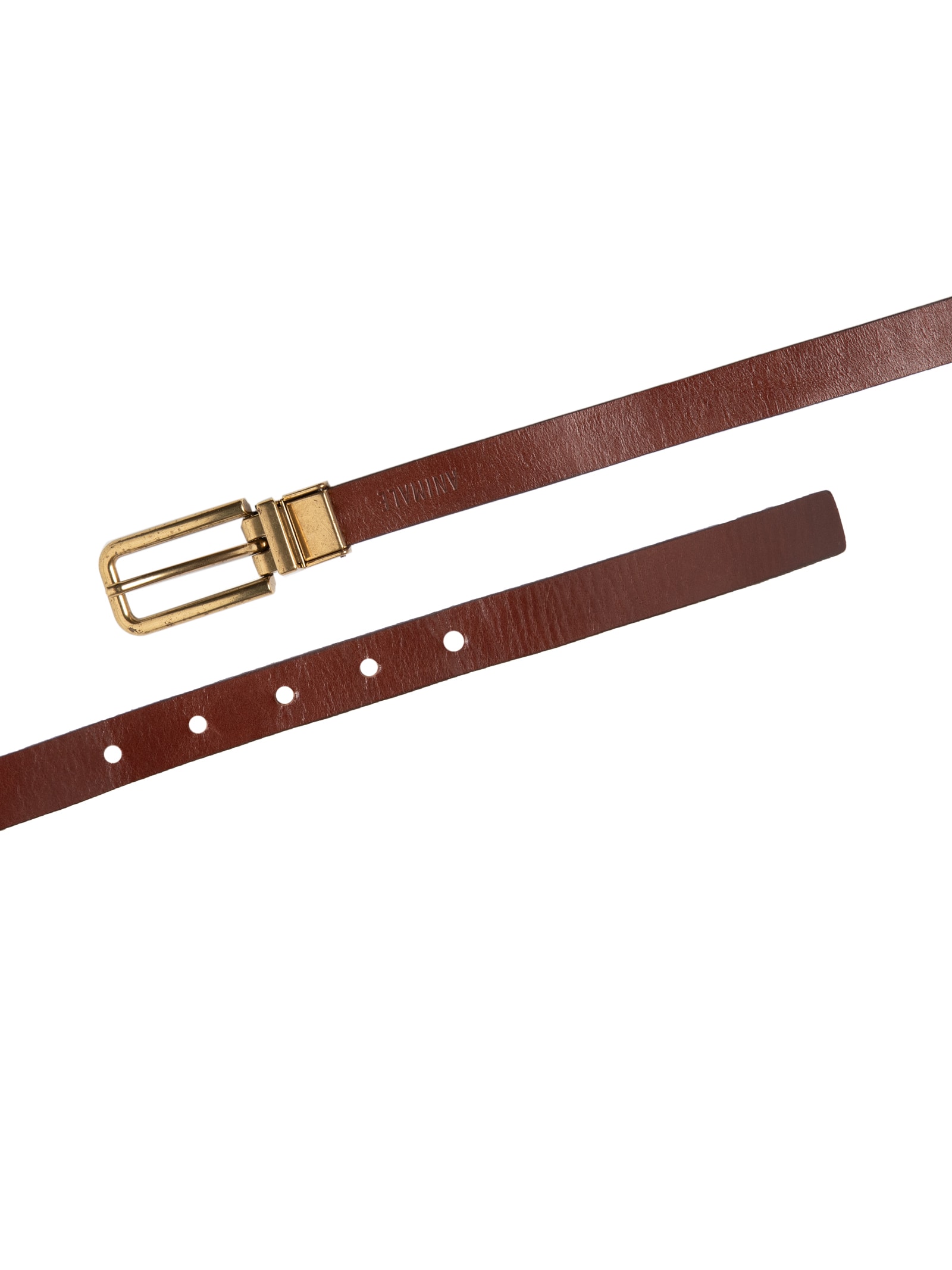 Cinto Feminino De Couro Dupla Face Marrom Animale