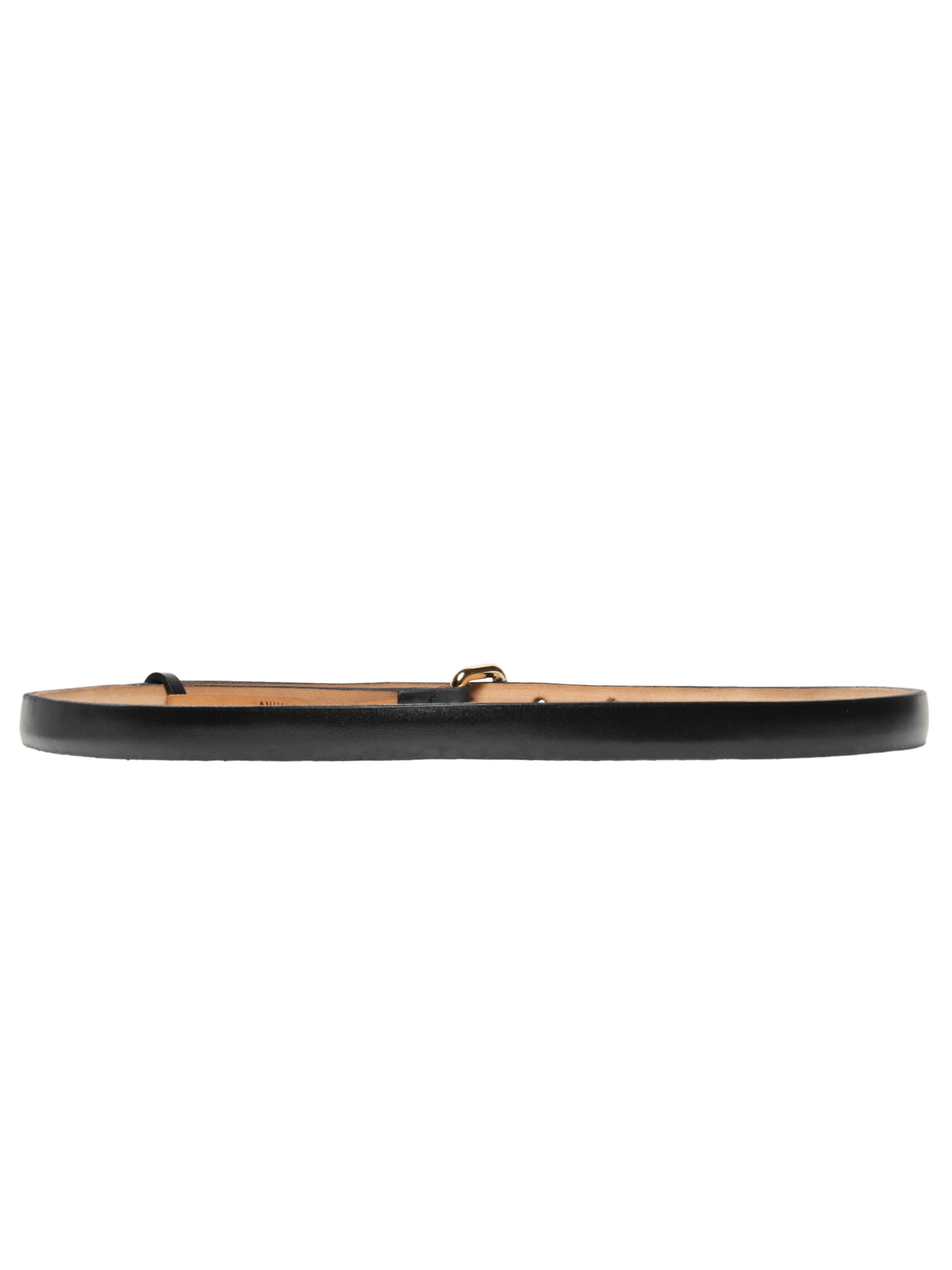 Cinto Feminino De Couro Fino Bold Preto Animale