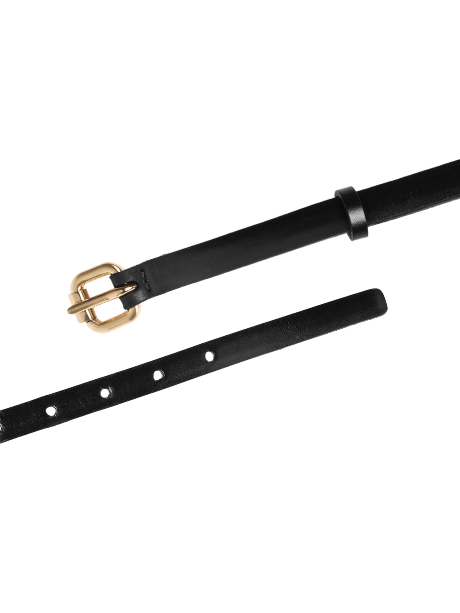 Cinto Feminino De Couro Fino Bold Preto Animale