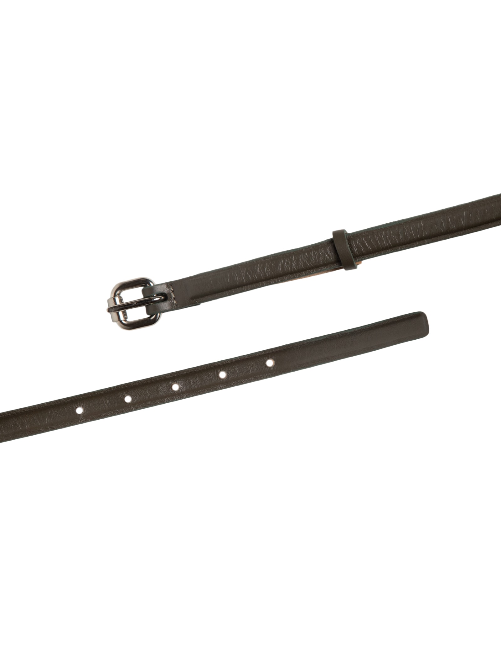 Cinto Feminino De Couro Fino Bold Verde Animale