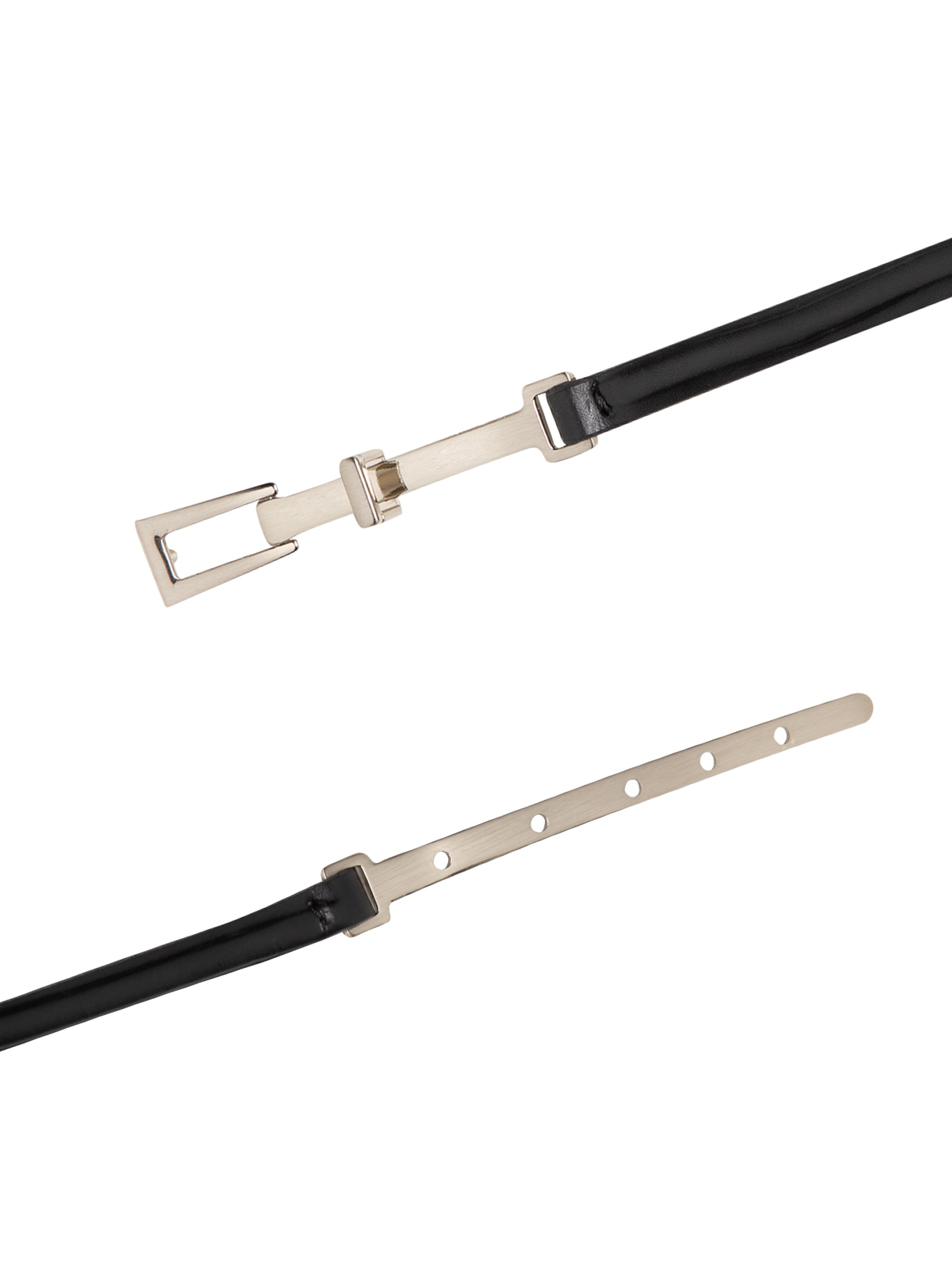 Cinto Feminino De Couro Fino Preto Animale