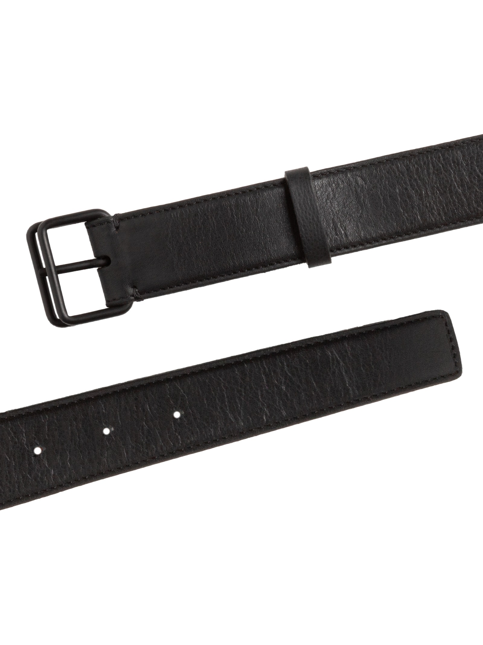 Cinto Feminino De Couro Fivela Dupla Preto Animale