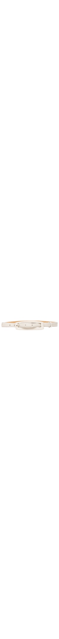 Cinto Feminino De Couro Fivela Forrada - Off White