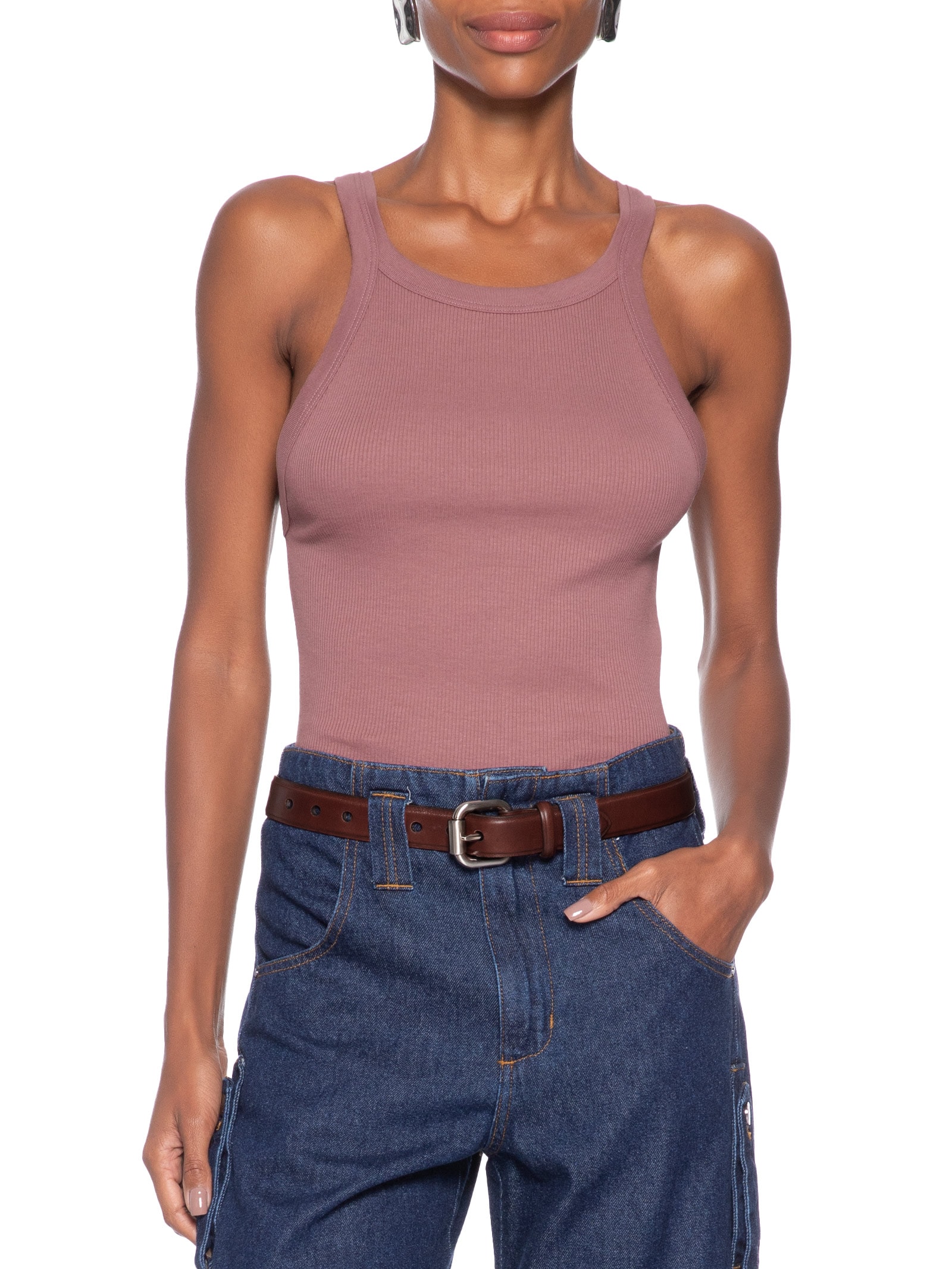Cinto Feminino De Couro Hiper Bold Marrom Animale
