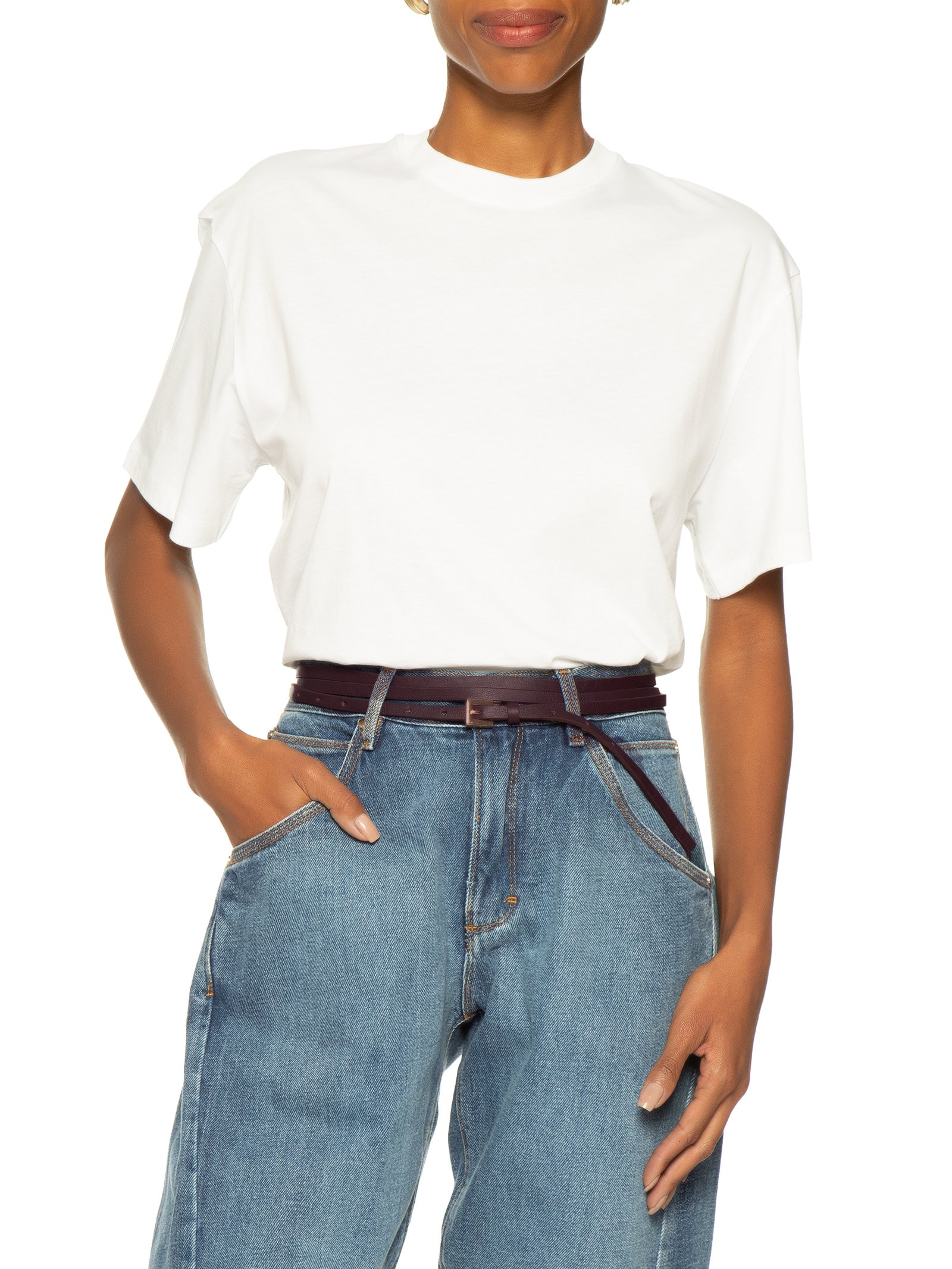 Cinto Feminino De Couro Longo Vermelho Animale