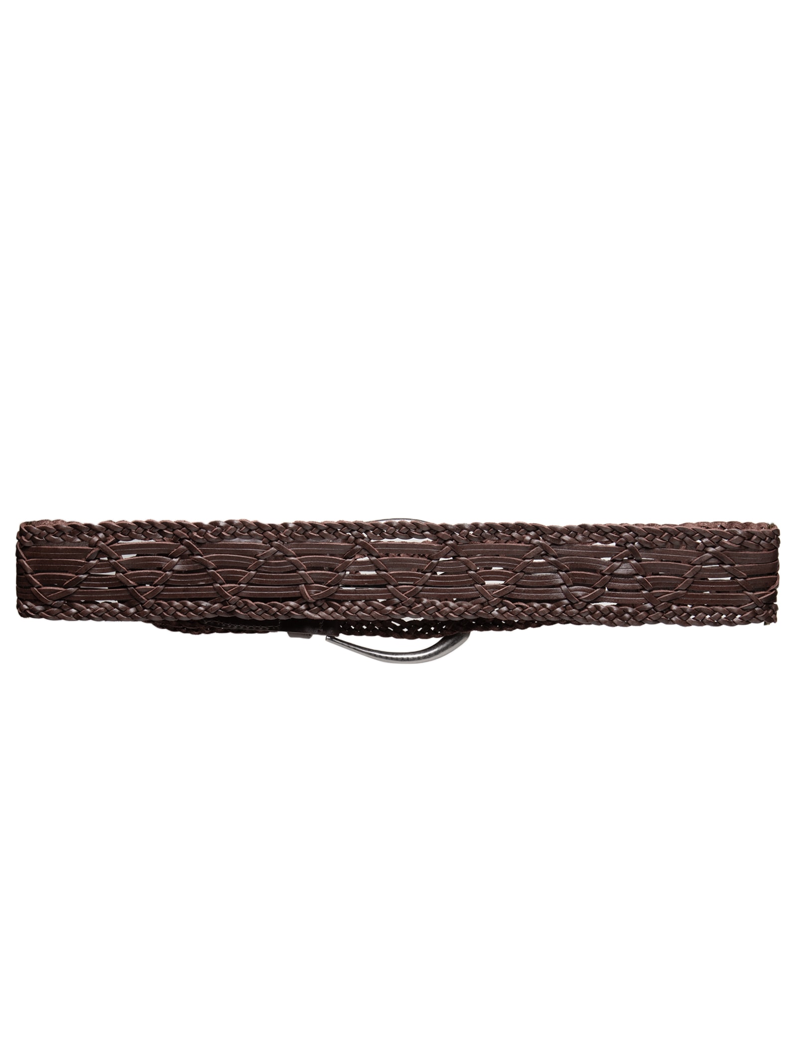 Cinto Feminino De Couro Macramê Marrom Animale