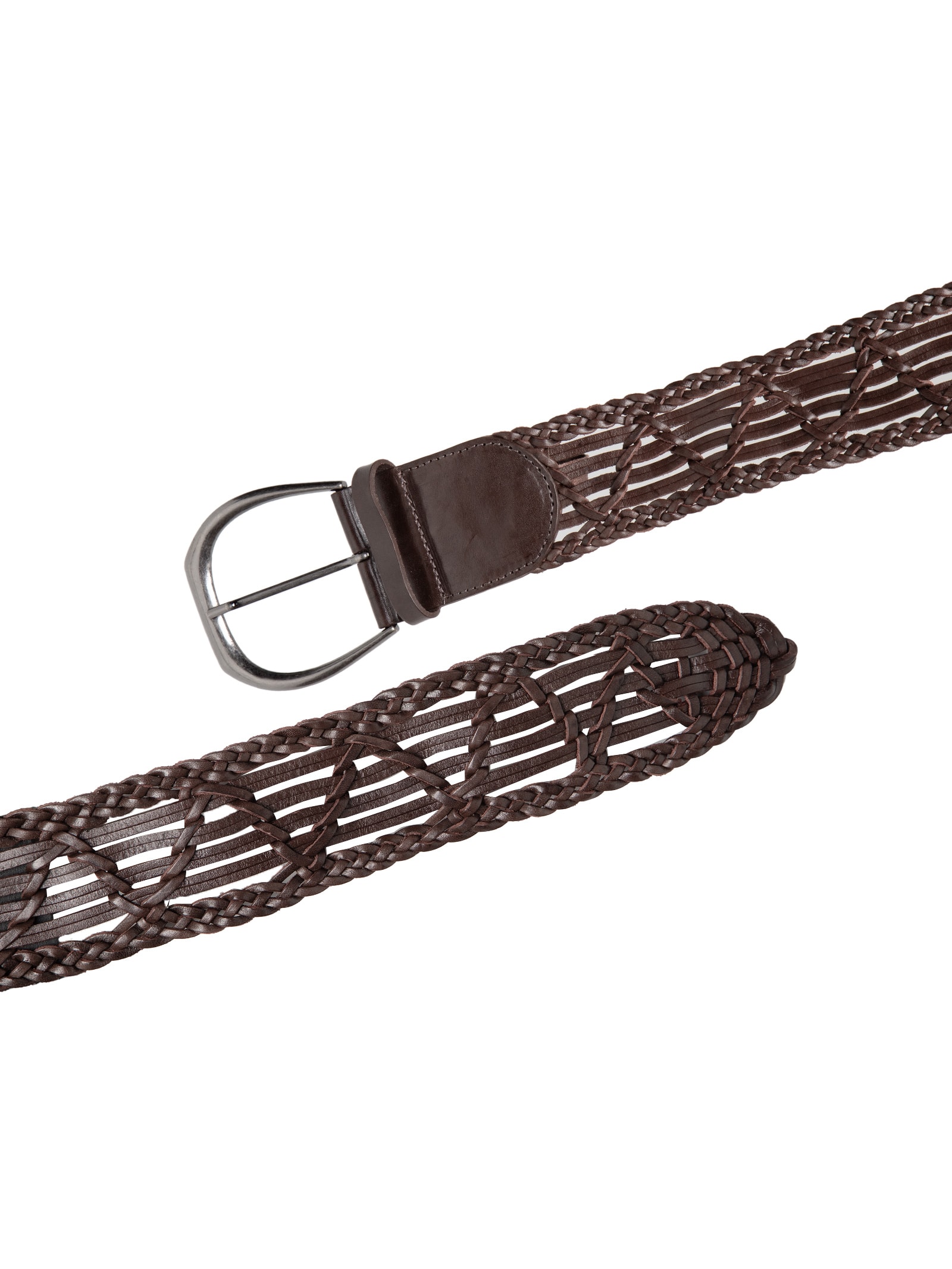 Cinto Feminino De Couro Macramê Marrom Animale