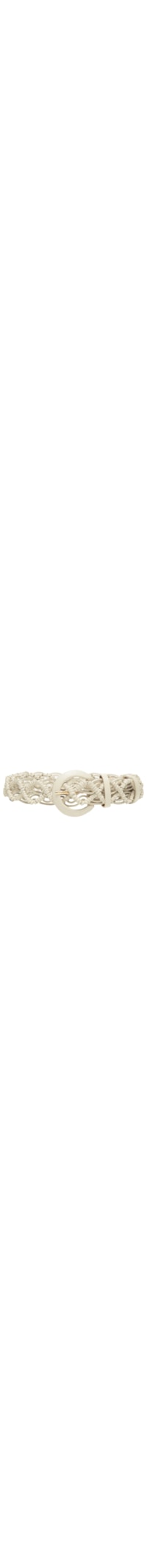 Cinto Feminino De Couro Macrame - Off White