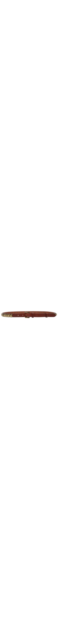 Cinto Feminino De Couro Maxi Spike - Marrom