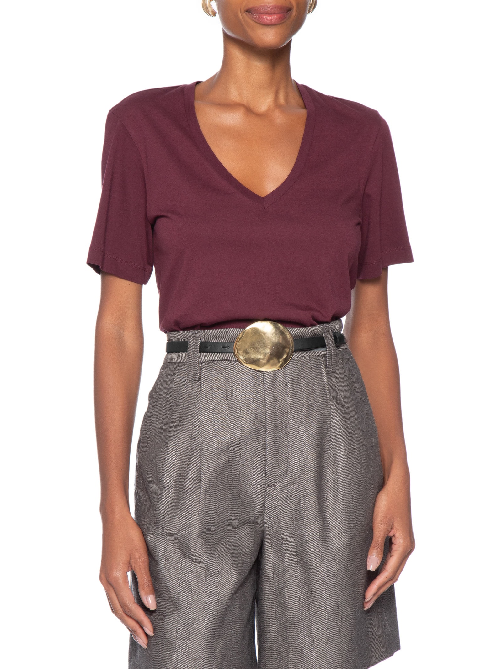Cinto Feminino De Couro Metal Batido Preto Animale