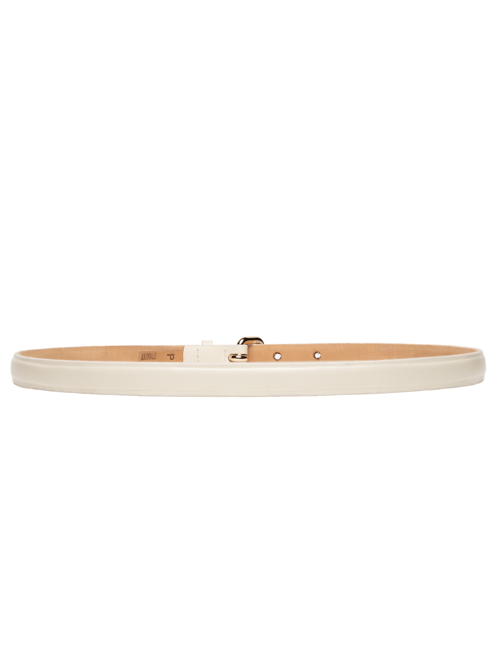 Cinto Feminino de Couro Minibold Branco Animale