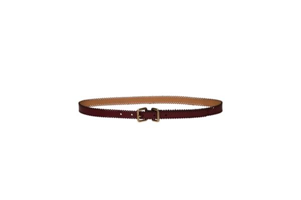 Cinto Feminino De Couro Minibold Laser - Vermelho