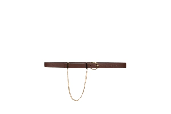 Cinto Feminino Detalhe Corrente Viena - Marrom