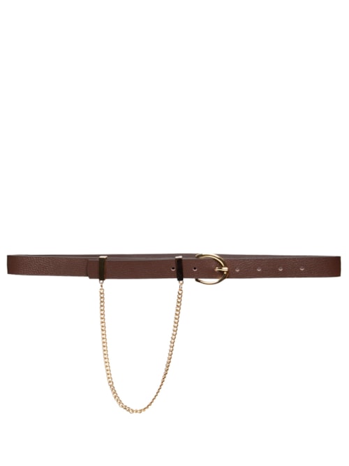 Cinto Feminino Detalhe Corrente Viena – Marrom