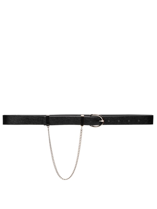 Cinto Feminino Detalhe Corrente Viena – Preto