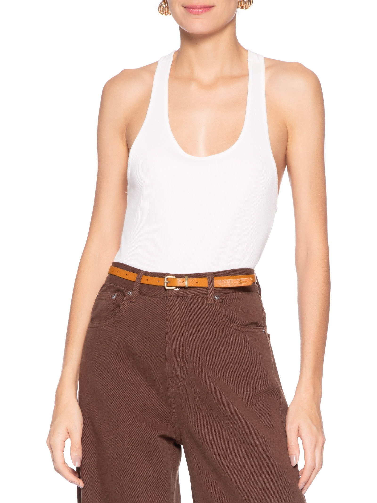 Cinto Feminino Dillon Narrow Marrom Levi's