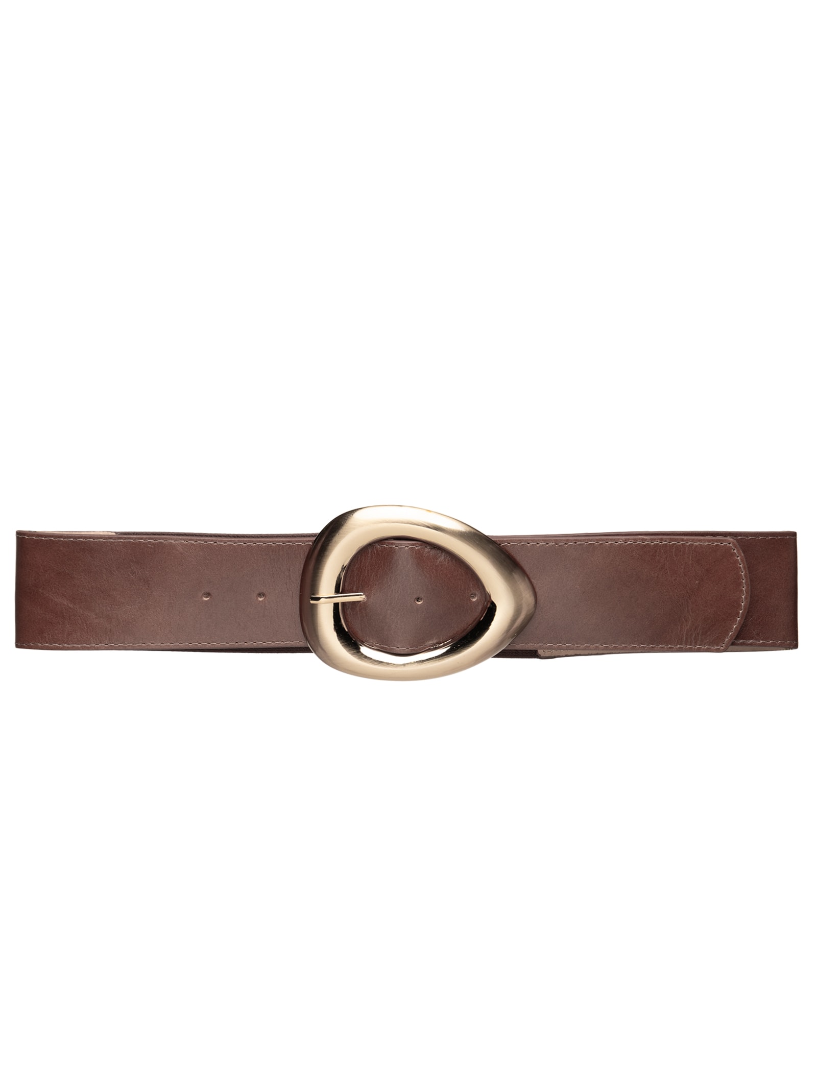 Cinto Feminino Em Couro Com Elástico – Marrom Market 33