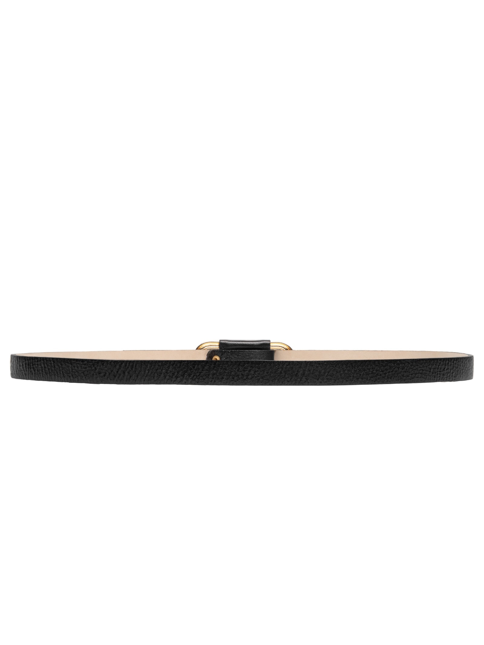 Cinto Feminino Em Couro Com Fivela Arredondada Preto Market 33