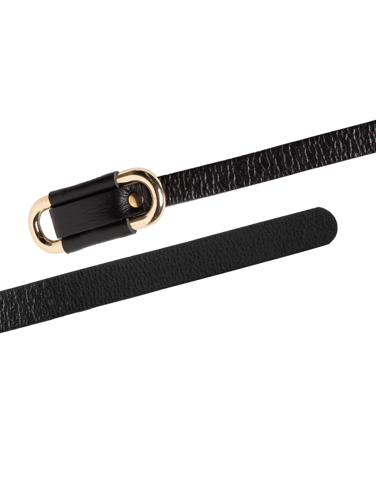 Cinto Feminino Em Couro Com Fivela Arredondada Preto Market 33