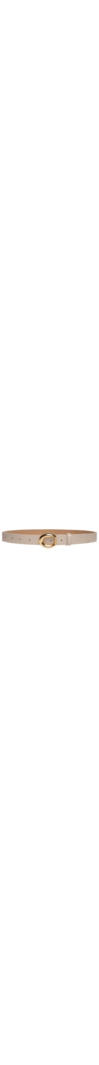 Cinto Feminino Em Couro Com Fivela Assimétrica - Off White