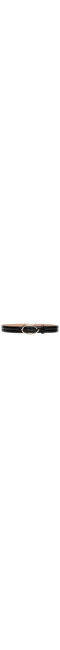 Cinto Feminino Em Couro Com Fivela Assimétrica - Preto