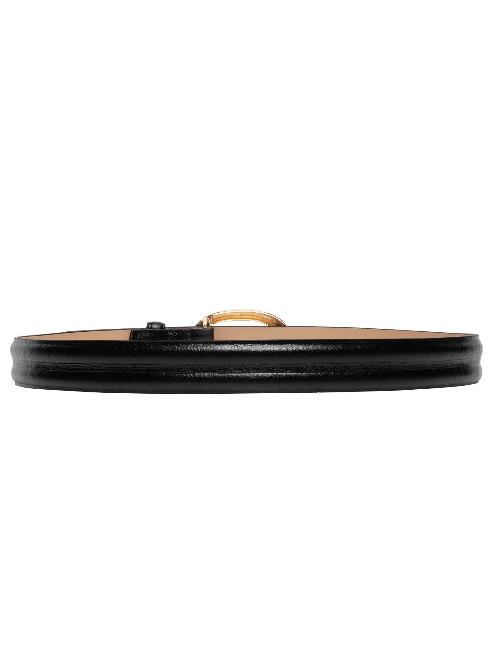 Cinto Feminino Em Couro Com Fivela Assimétrica Preto Market 33
