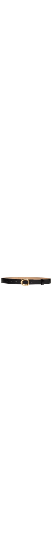 Cinto Feminino Em Couro Com Fivela Assimétrica - Preto
