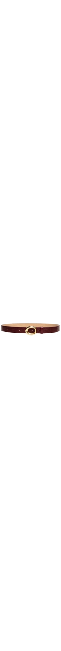 Cinto Feminino Em Couro Com Fivela Assimétrica - Vermelho