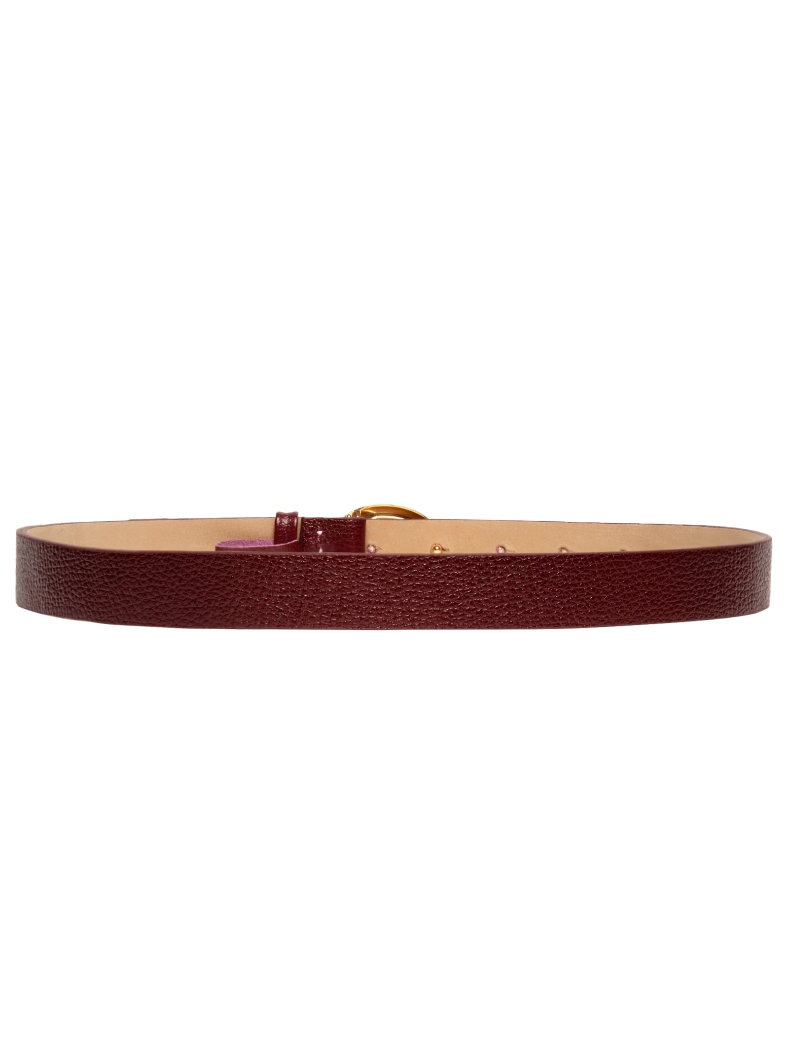 Cinto Feminino Em Couro Com Fivela Assimétrica Vermelho Market 33