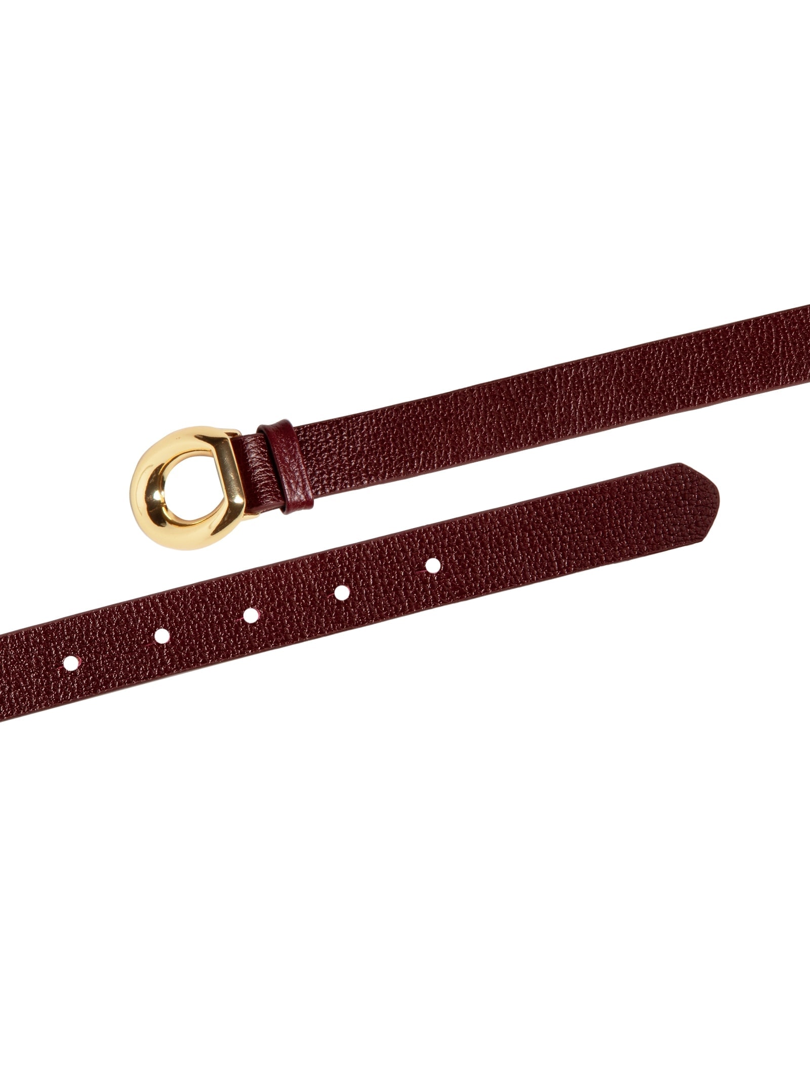 Cinto Feminino Em Couro Com Fivela Assimétrica Vermelho Market 33